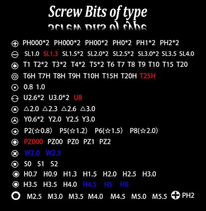 117-Piece Magnetic Screwdriver Bit Set for iPhone, MacBook, and Watch Repairs