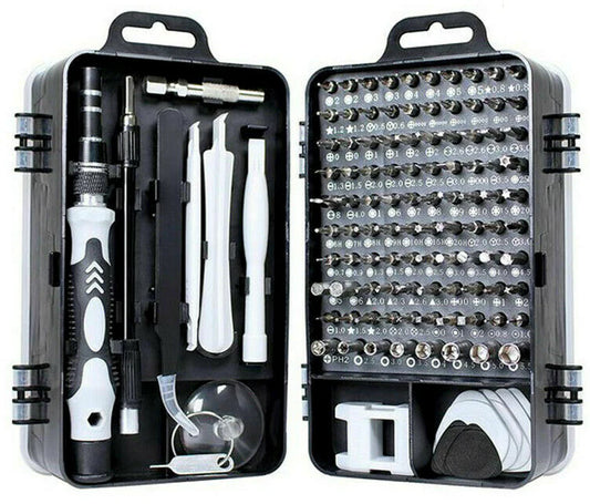 117-Piece Magnetic Screwdriver Bit Set for iPhone, MacBook, and Watch Repairs