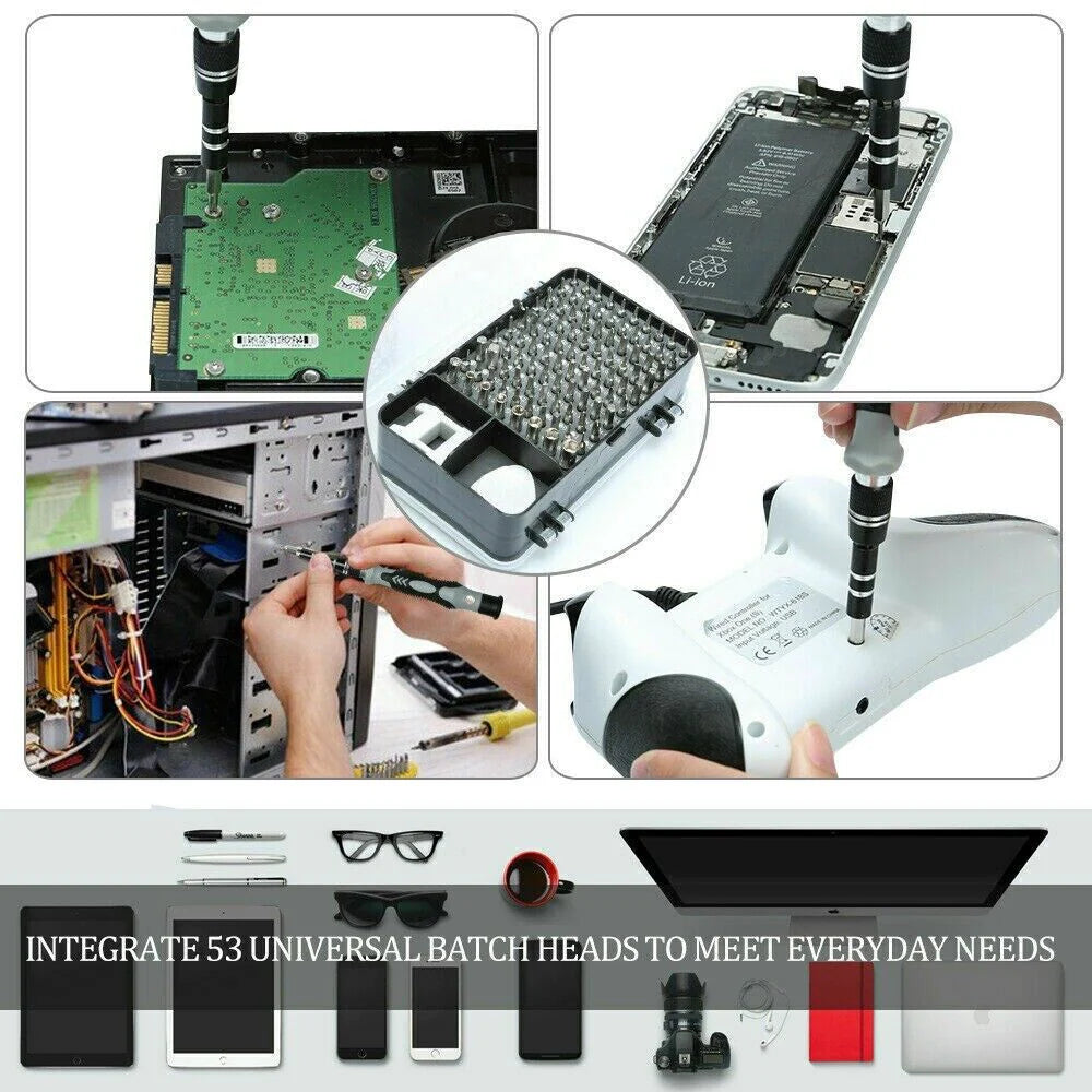 117-Piece Magnetic Screwdriver Bit Set for iPhone, MacBook, and Watch Repairs